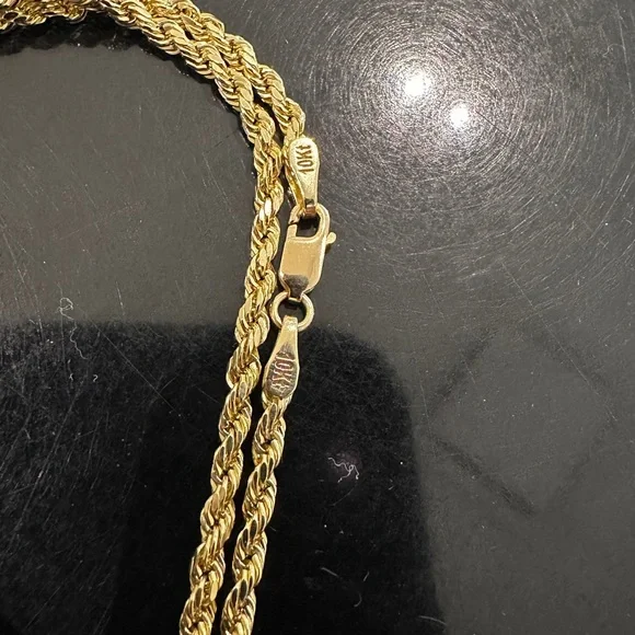 10kt real gols chain and charm